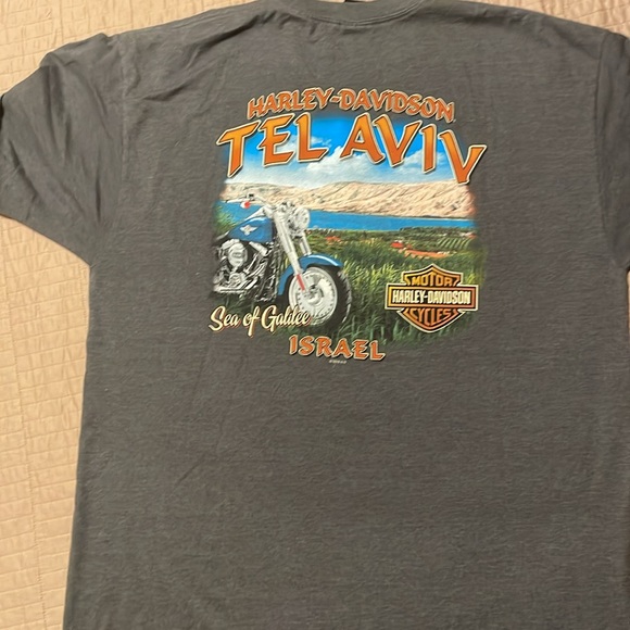 Authentic Harley Davidson T-Shirt, Tel Aviv, Sea of Galilee, Israel M XL - Picture 4 of 5